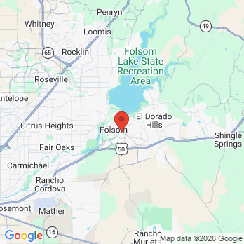 Map to Folsom Dental Esthetics office in Folsom, CA