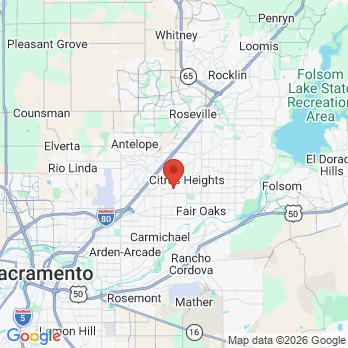 Map to Sacramento Dental Group office in Folsom, CA
