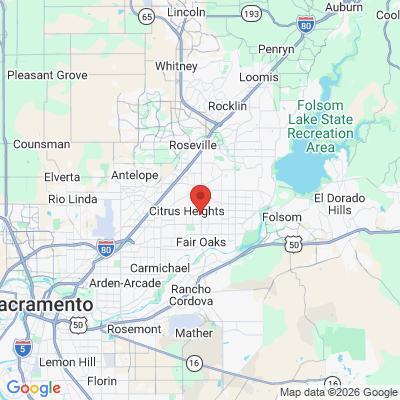 Map to  office in Citrus Heights, CA