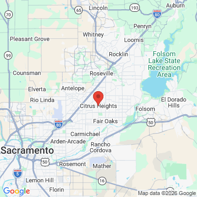 Map to  office in Citrus Heights, CA