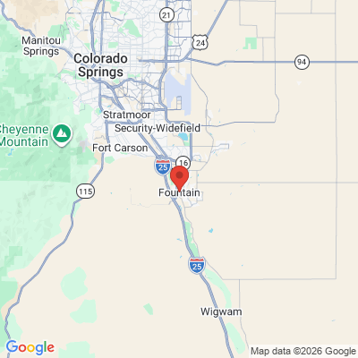 Map to  office in Fountain, CO