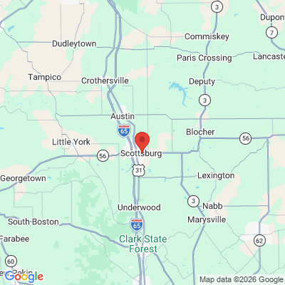 Map to  office in Scottsburg, IN