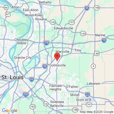 Map to  office in Collinsville, IL
