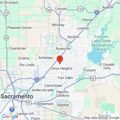Map to  office in Citrus Heights, CA