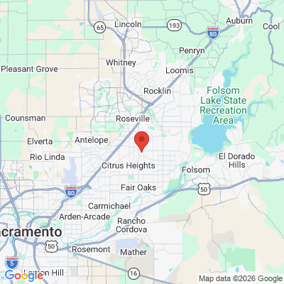 Map to  office in Citrus Heights, CA