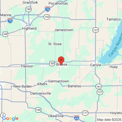 Map to  office in Breese, IL