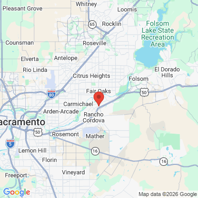 Map to Skyline Dental Care office in Rancho Cordova, CA