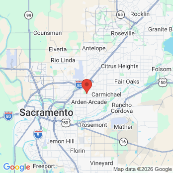 Map to truU Smiles office in Sacramento, CA