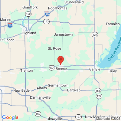 Map to  office in Breese, IL