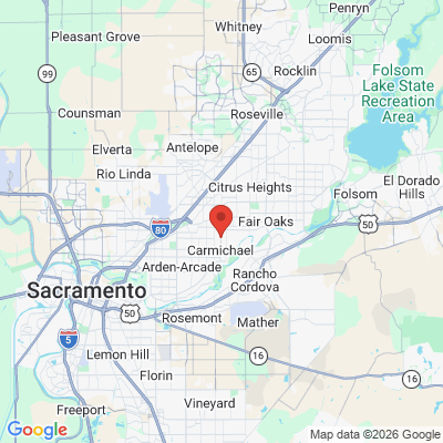 Map to  office in Carmichael, CA