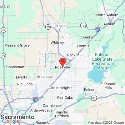 Map to  office in Roseville, CA