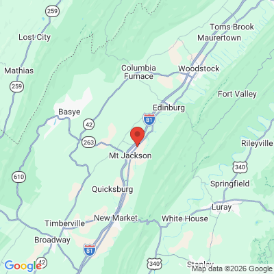 Map to  office in Mount Jackson, VA