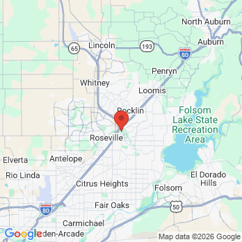 Map to Miners Ravine Dental Group office in Roseville, CA