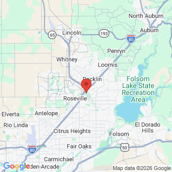 Map to Olympus Pointe Orthodontics office in Roseville, CA