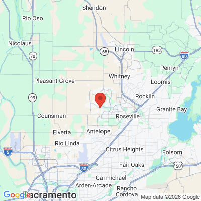 Map to  office in Roseville, CA