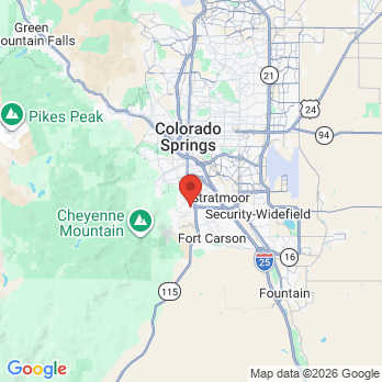 Map to JONATHAN W HILL, DDS, PC office in Colorado Springs, CO