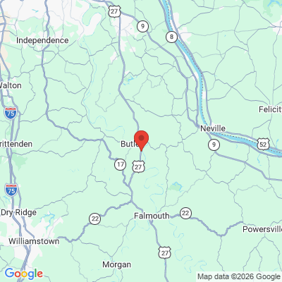 Map to  office in Butler, KY