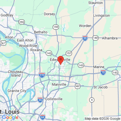 Map to  office in Edwardsville, IL