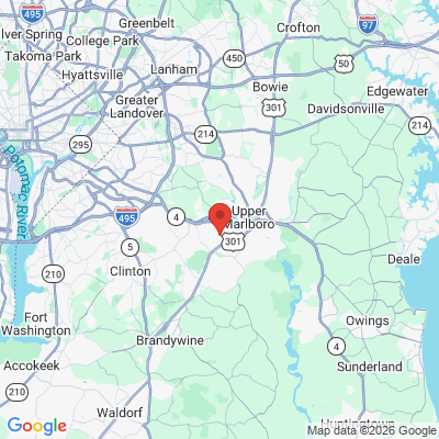 Map to  office in Upper Marlboro, MD