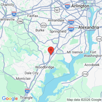 Map to Impact Dental Care office in Lorton, VA