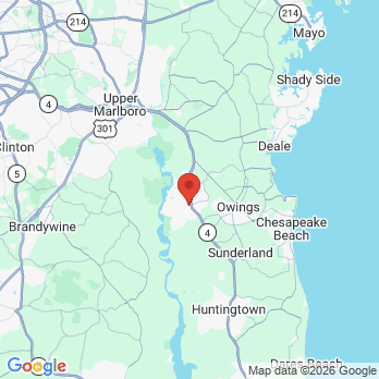 Map to Gentle Family Dentistry office in Dunkirk, MD