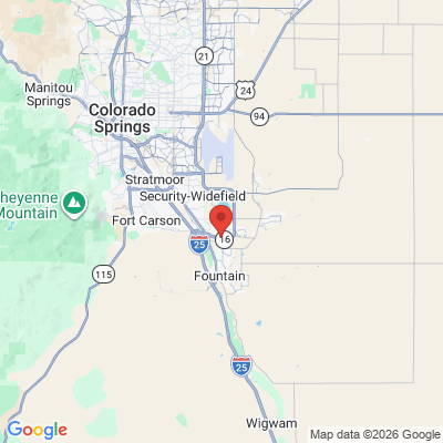 Map to  office in Fountain, CO