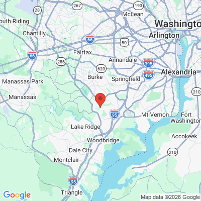 Map to Dr. Puja Ohri, DDS; Family Gentle Dental office in Fairfax Station, VA