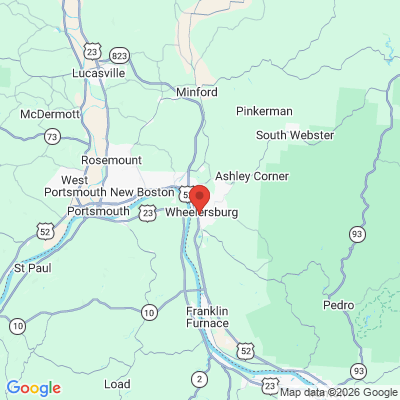 Map to  office in Wheelersburg, OH