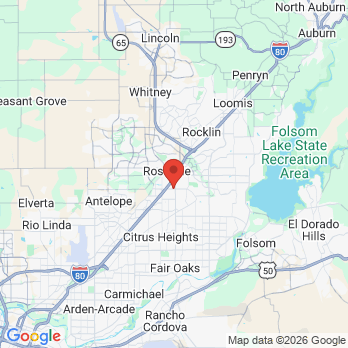Map to Smile Designs Of Roseville  office in Roseville, CA