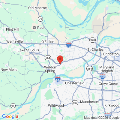 Map to  office in Weldon Spring, MO