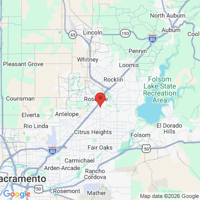 Map to  office in Roseville, CA