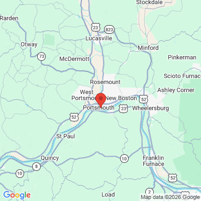Map to  office in Portsmouth, OH