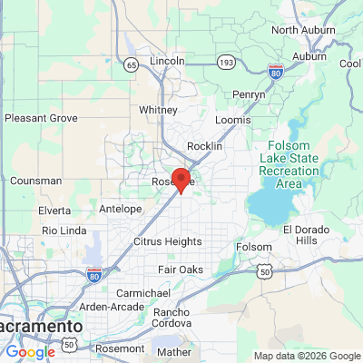 Map to  office in Roseville, CA