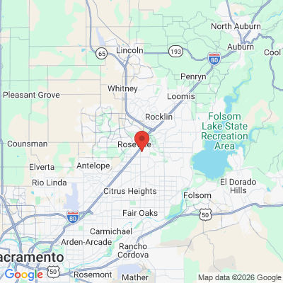 Map to  office in Roseville, CA