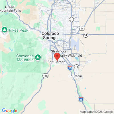Map to  office in Fort Carson, CO