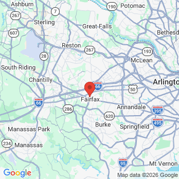 Map to Oakton Dental office in Fairfax, VA