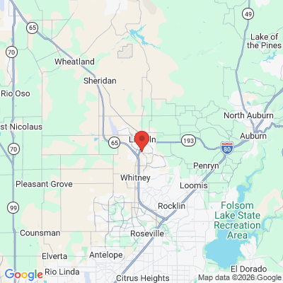 Map to  office in Lincoln, CA