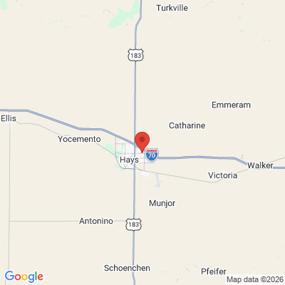 Map to  office in Hays, KS