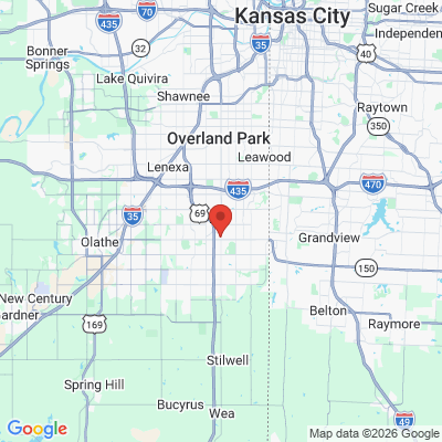 Map to  office in Overland Park, KS