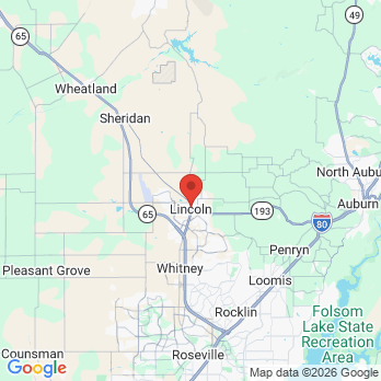 Map to Jaime M. Curtis, DDS office in Lincoln, CA