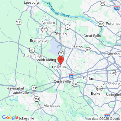 Map to  office in Chantilly Pediatric Dentistry