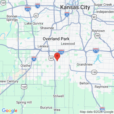 Map to  office in Overland Park, KS