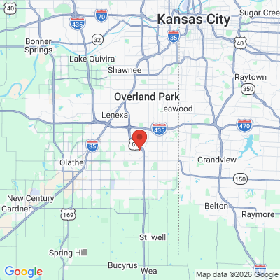 Map to  office in Overland Park, KS