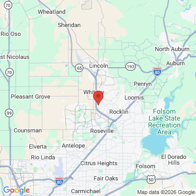 Map to  office in Rocklin, CA