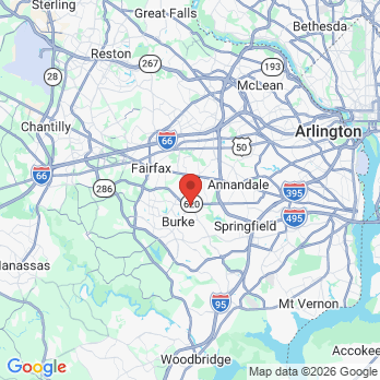 Map to Burke Dental office in Burke, VA