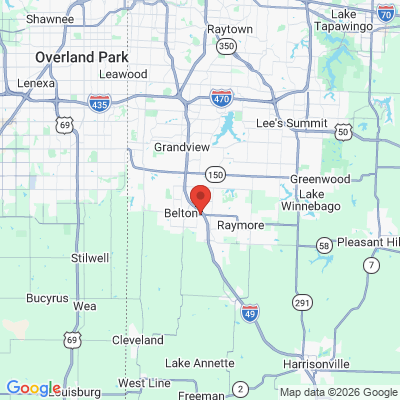 Map to  office in Belton, MO