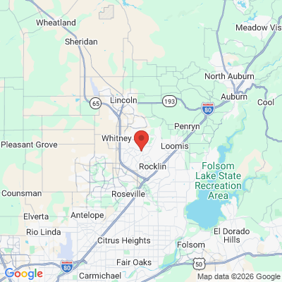 Map to  office in Rocklin, CA