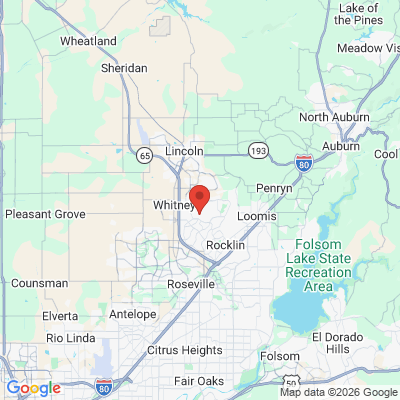 Map to  office in Rocklin, CA