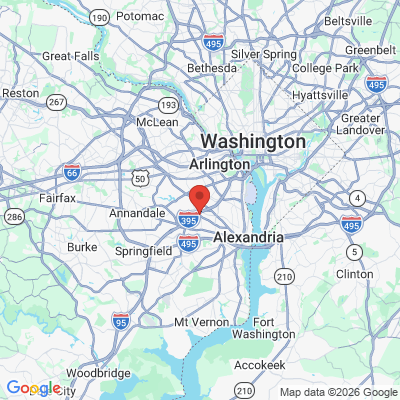 Map to Kenmore Family Dental Care office in Alexandria, VA