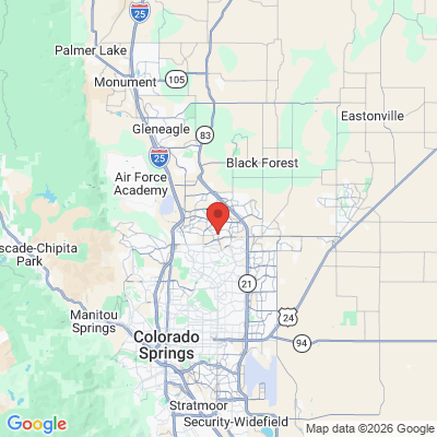 Map to Rangewood Dental office in Colorado Springs, CO